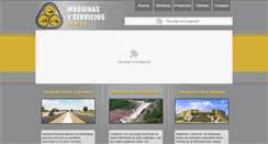 Desktop Screenshot of maquinasyservicios.com